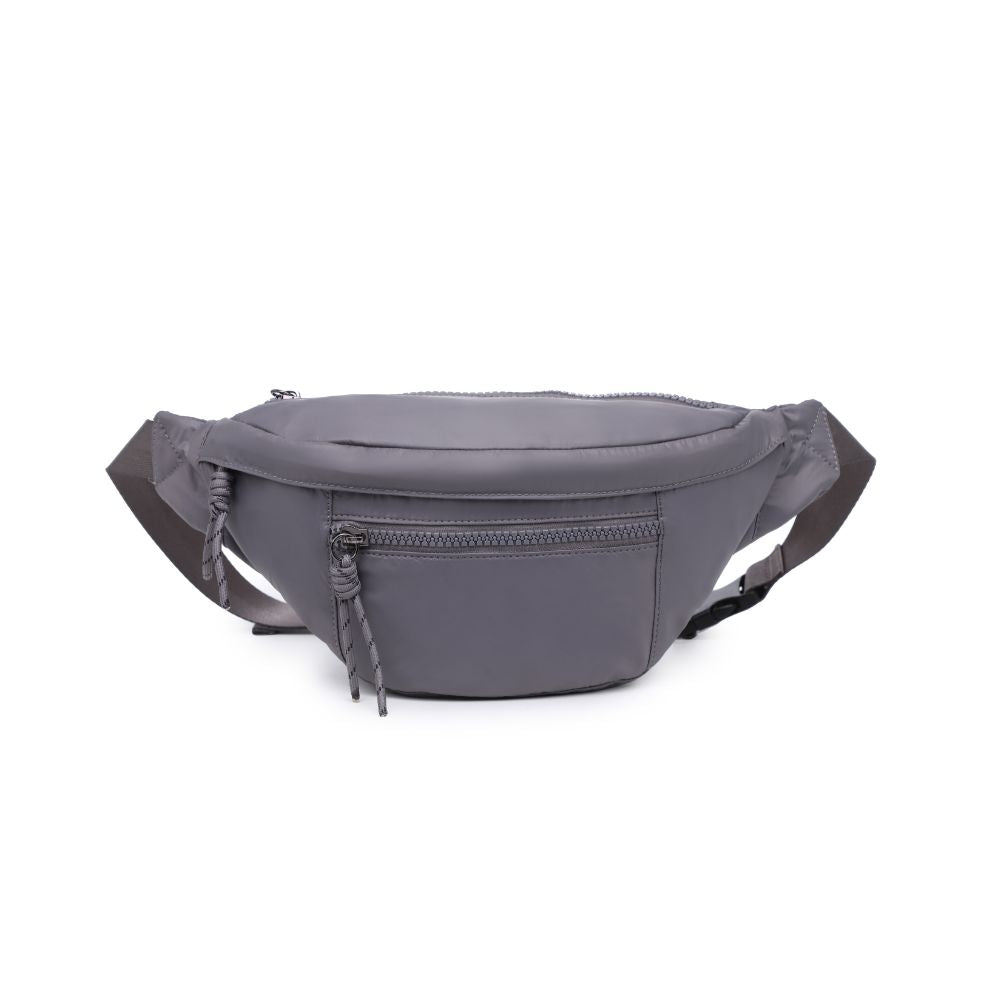 Woman wearing Carbon Urban Expressions Laurence - Nylon Belt Bag 840611114846 View 5 | Carbon