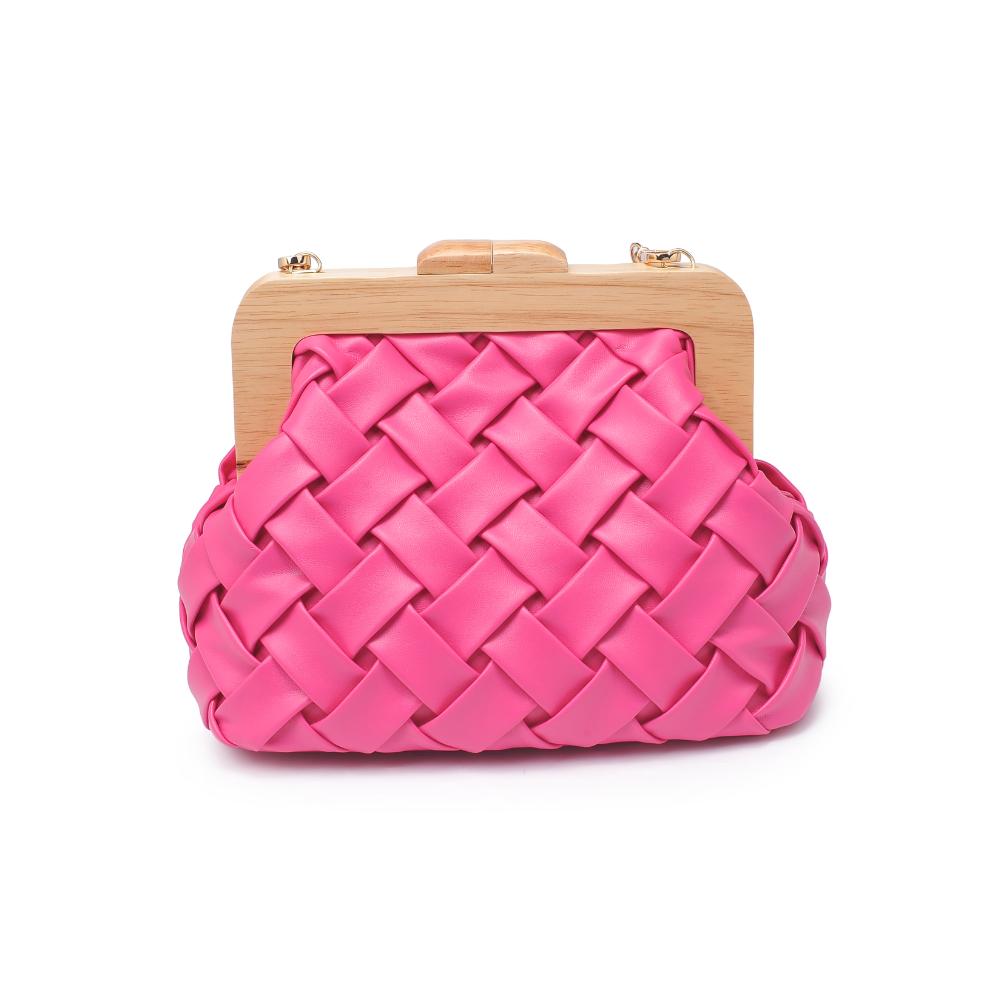 Woman wearing Hot Pink Urban Expressions Matilda Clutch 840611192110 View 7 | Hot Pink