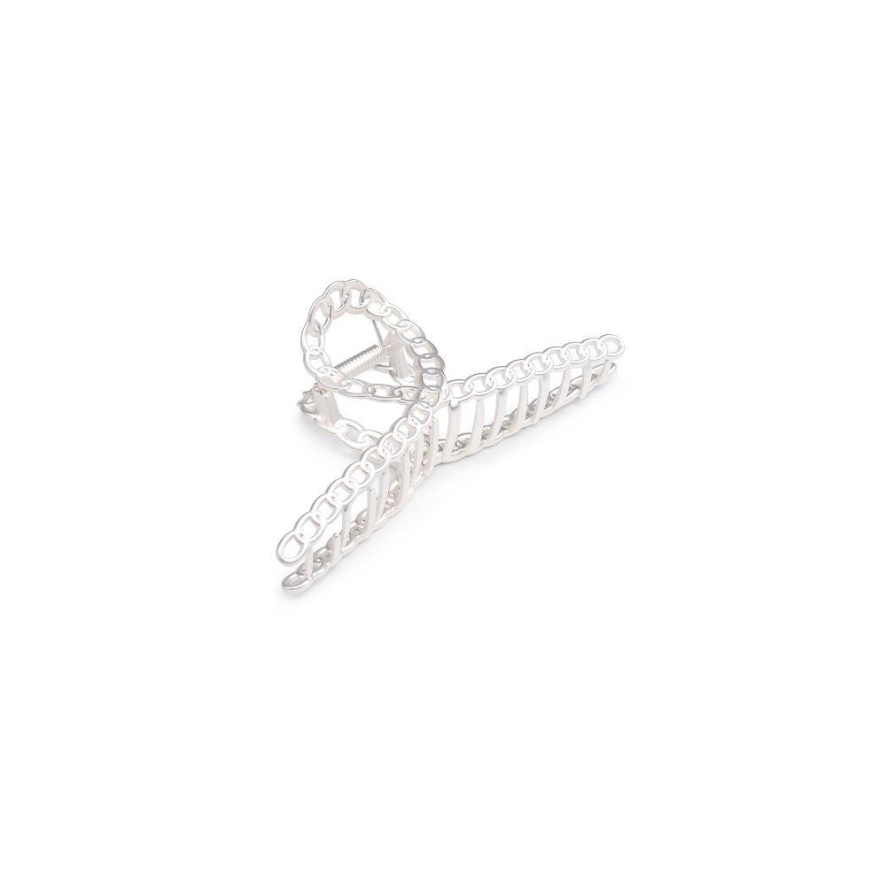 Urban Expressions Chain Detail Hair Claw Hair Claw 818209014427 View 1 | Matte Silver