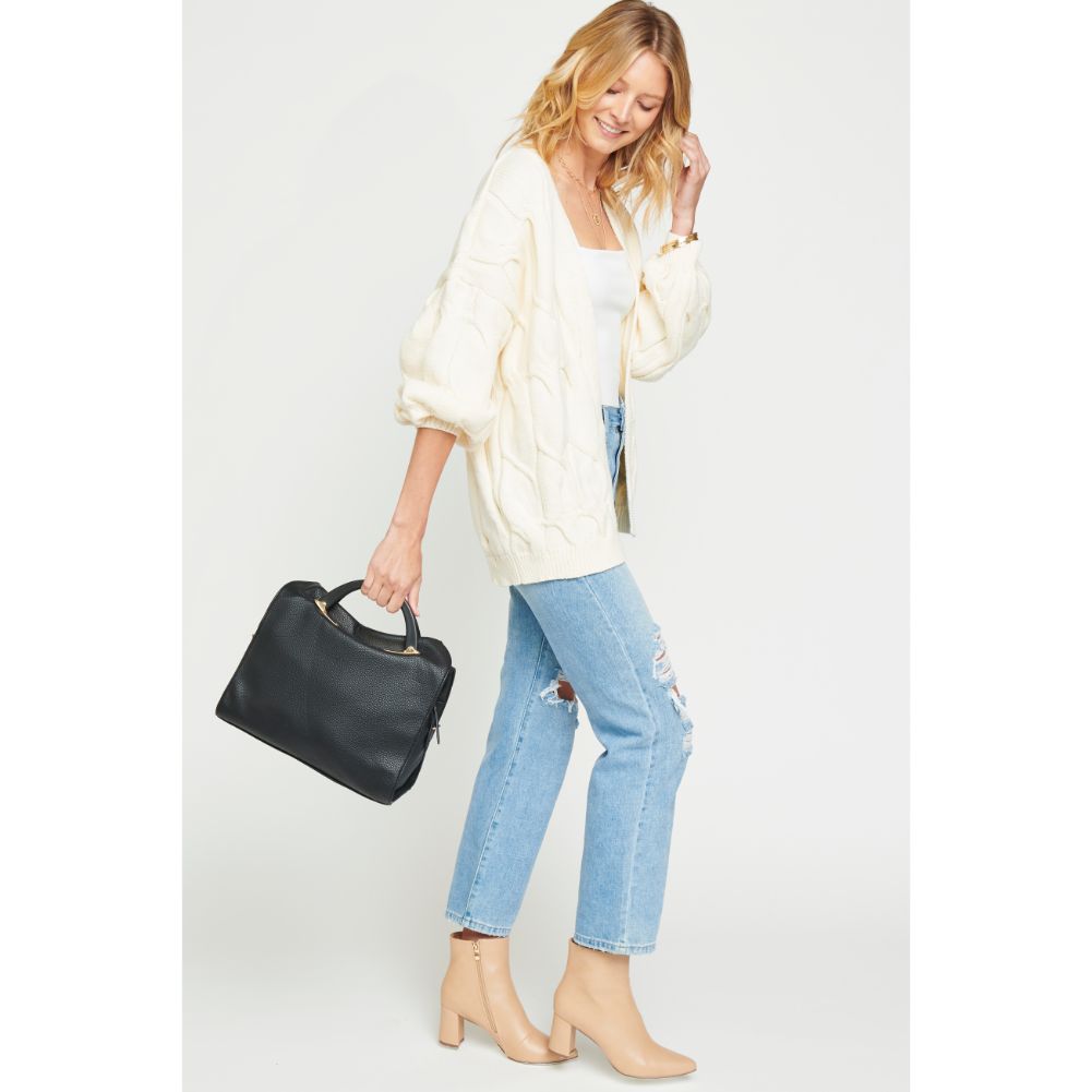 Woman wearing Black Urban Expressions Amelie Satchel NA-840611145000 View 2 | Black