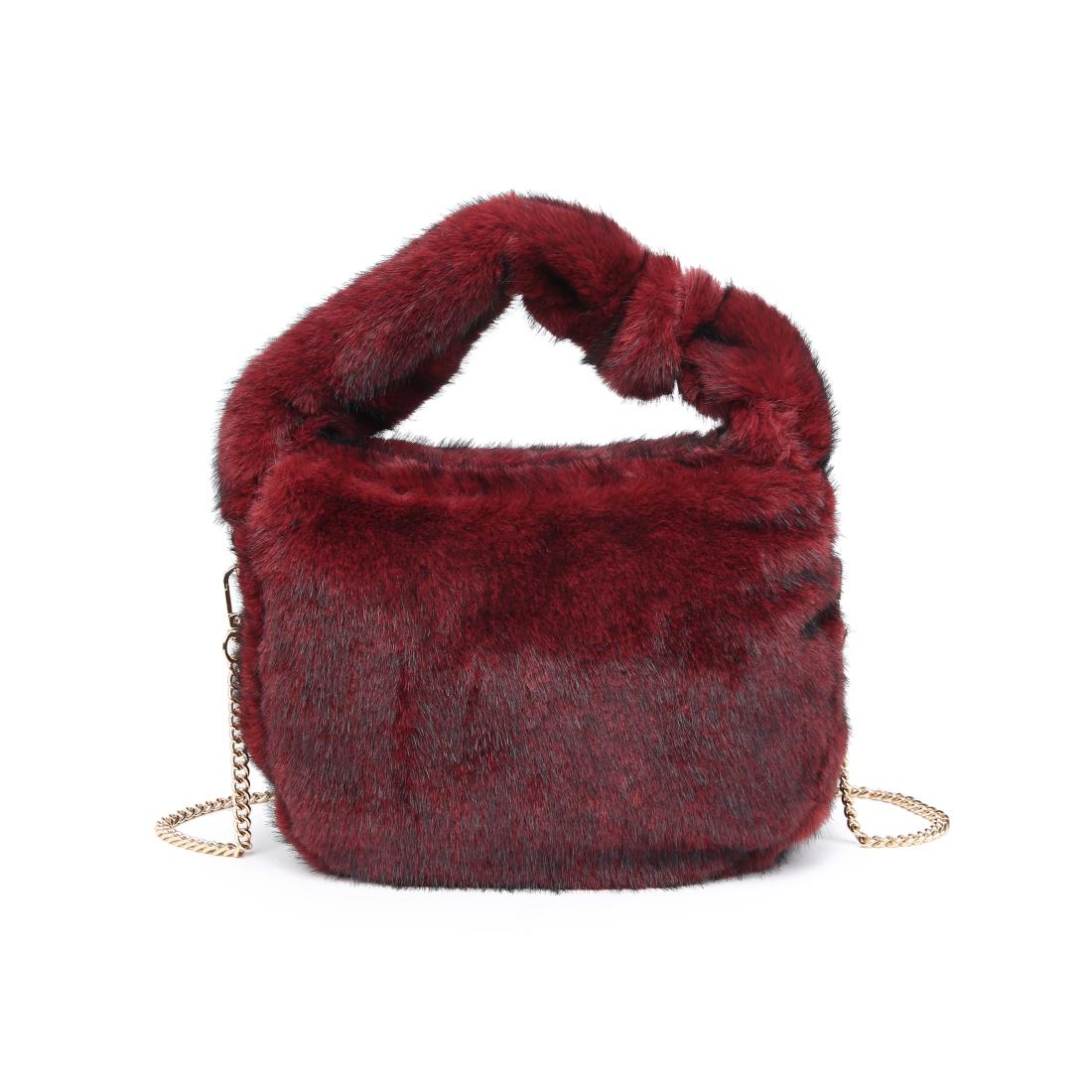 Product Image of Urban Expressions Monica - Faux Fur Crossbody 840611199546 View 7 | Burgundy