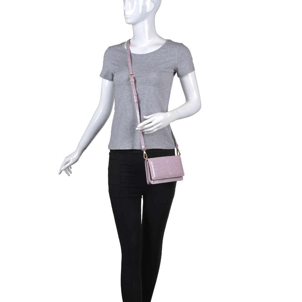 Product Image of Urban Expressions Emma Croc Crossbody 840611169464 View 5 | Lavender