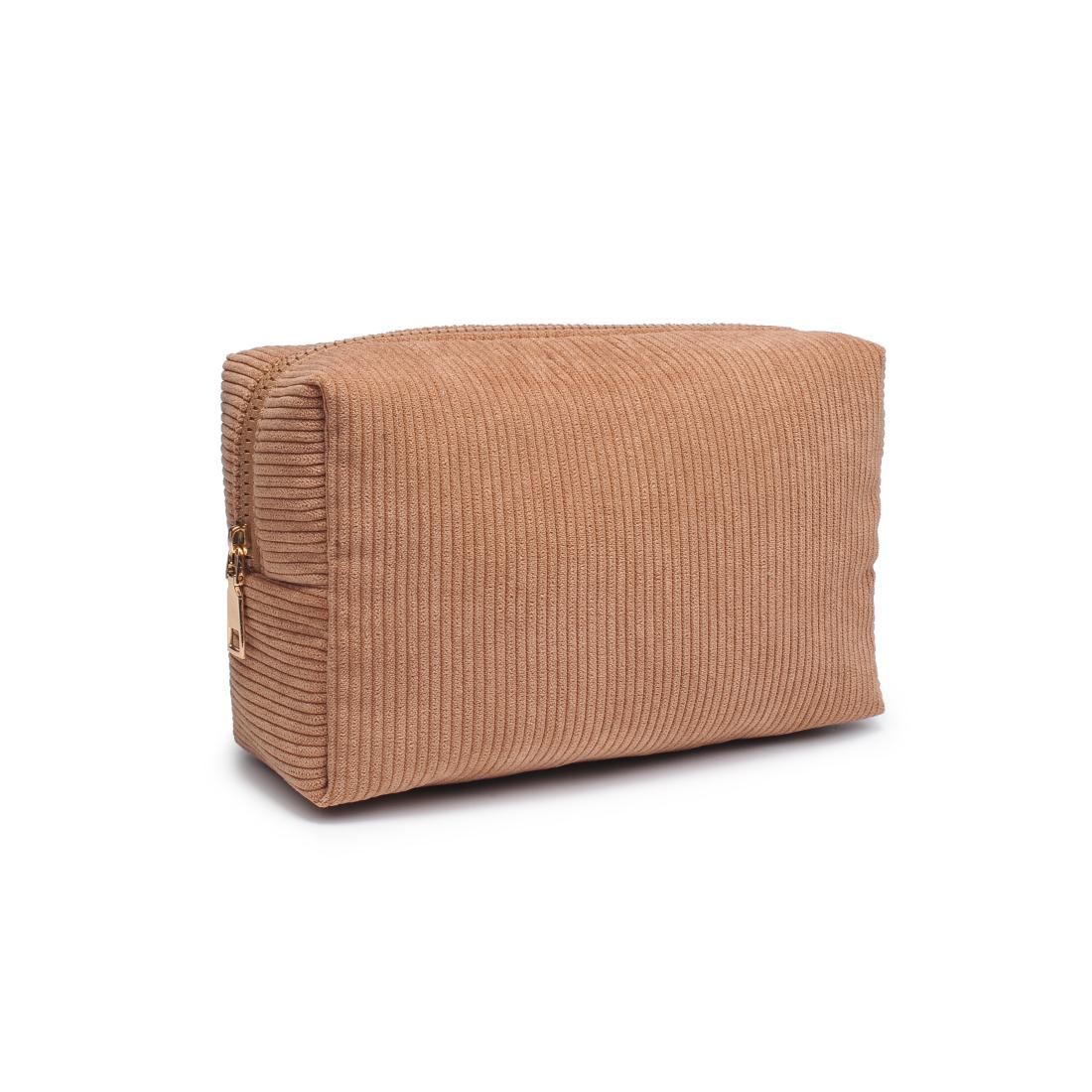 Urban Essentials Cordially Yours - Corduroy Cosmetic & Travel Organizer Pouch 840611197009 View 6 | Natural