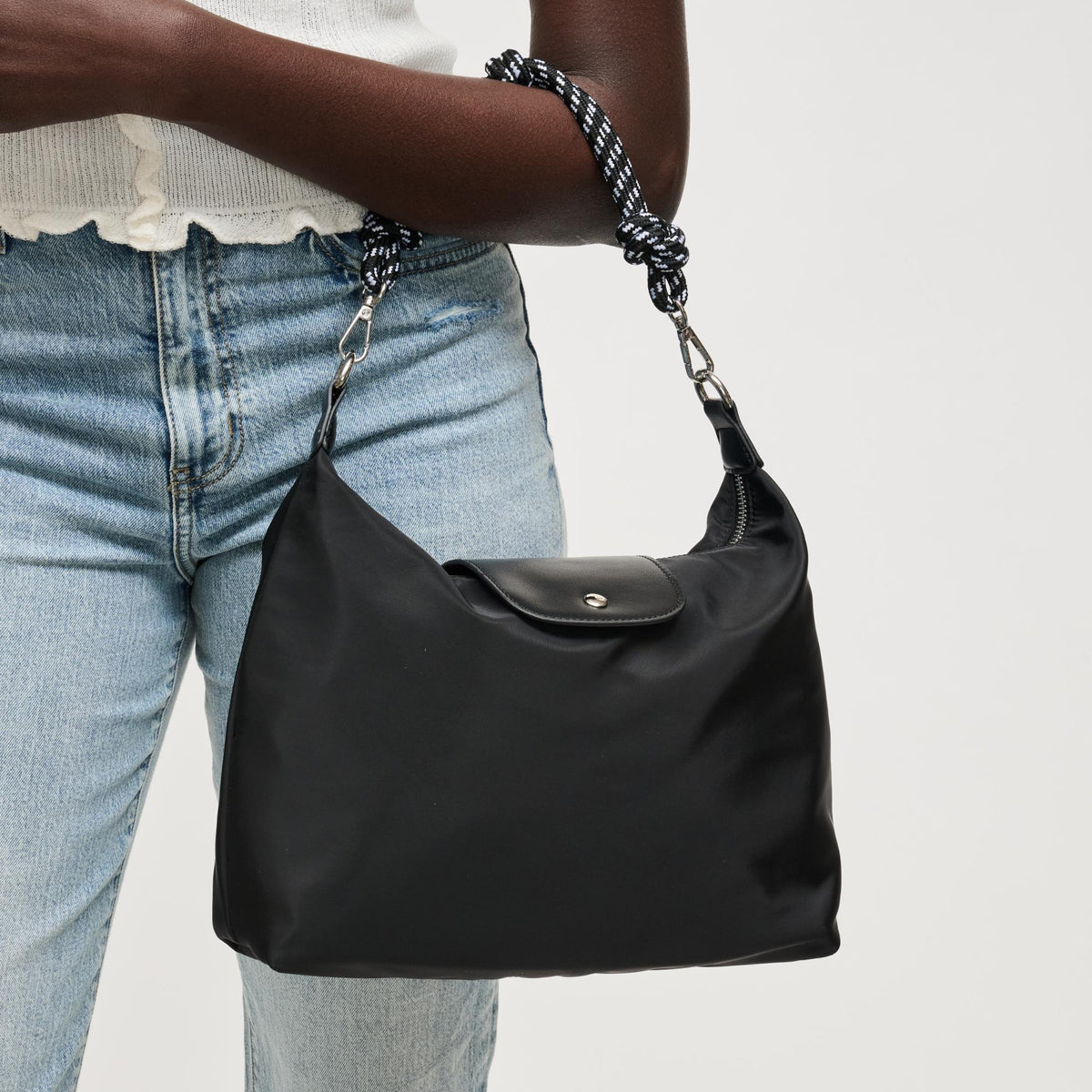 Woman wearing Black Urban Expressions Nova Hobo 840504206061 View 1 | Black
