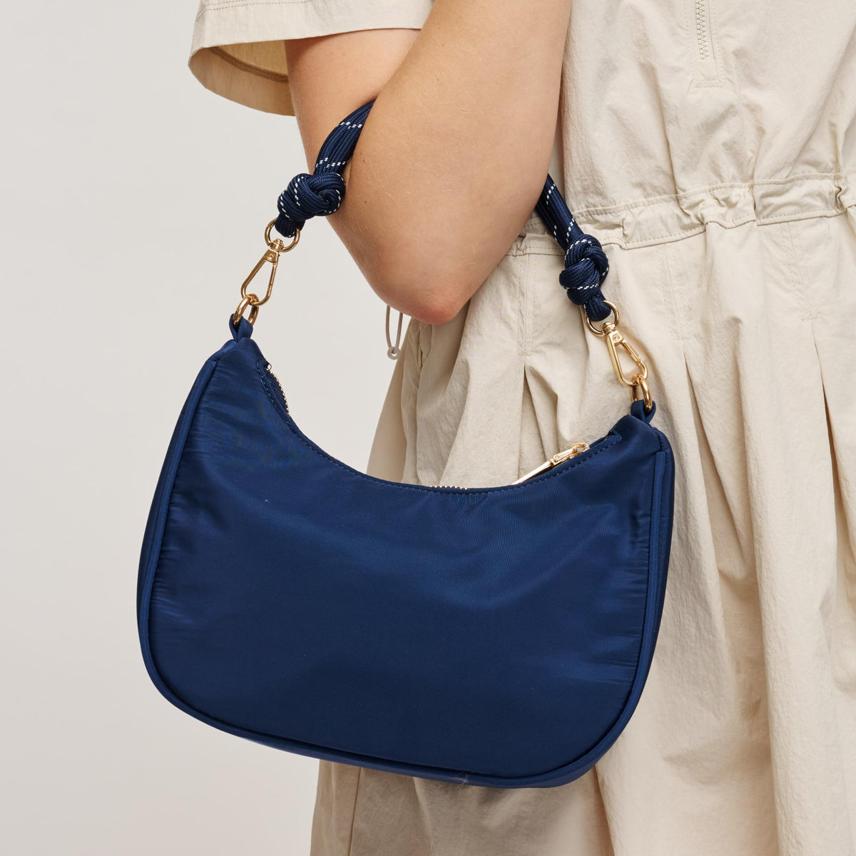 Woman wearing Navy Urban Expressions Joannie Crossbody 840504208690 View 2 | Navy