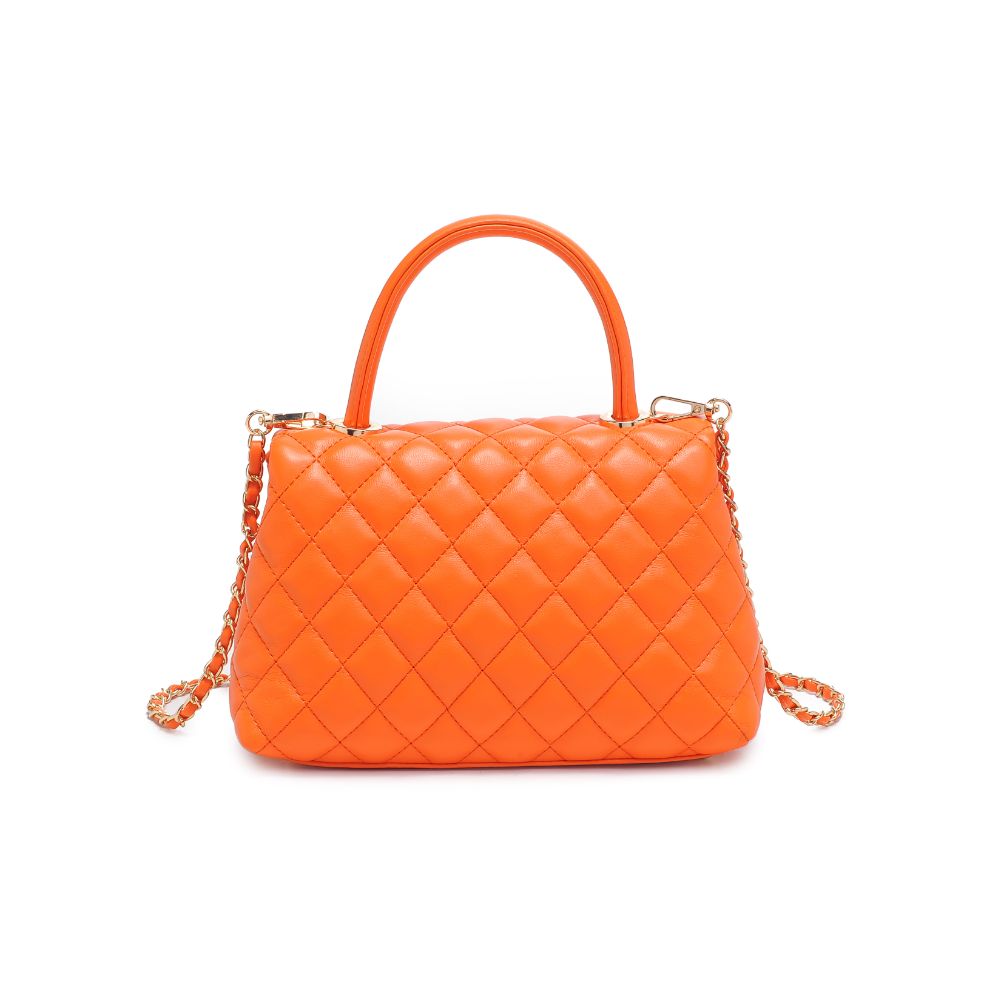 Woman wearing Tangerine Urban Expressions Cordelia - Quilted Crossbody 840611106346 View 7 | Tangerine