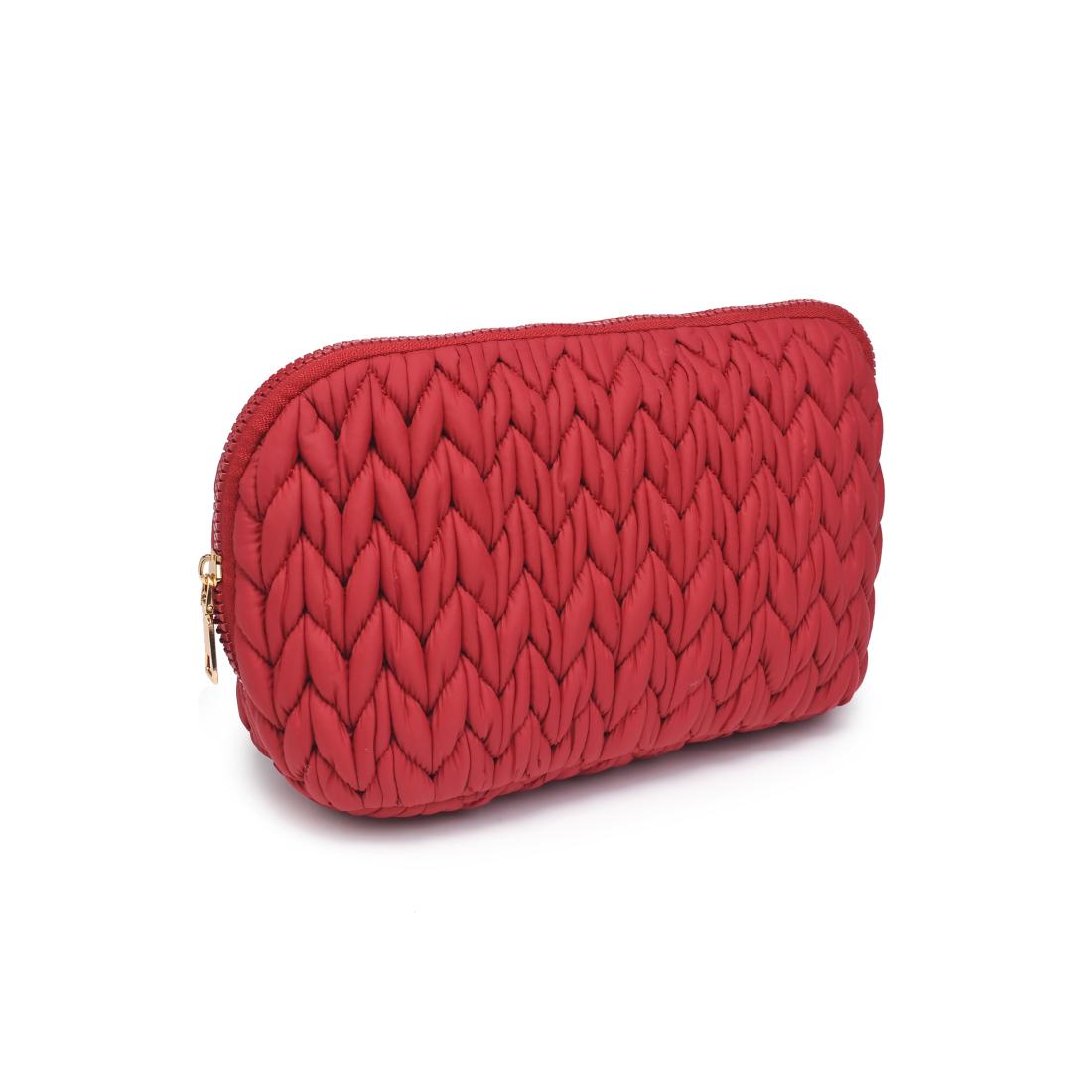 Urban Essentials Celisse Cosmetic & Travel Organizer Dome Pouch 840611197146 View 6 | Red