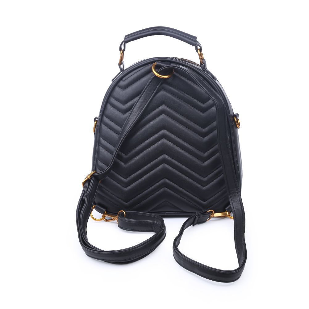 Product Image of Urban Expressions Cameron V Stitch Single Zip Backpack 840611168504 View 3 | Black