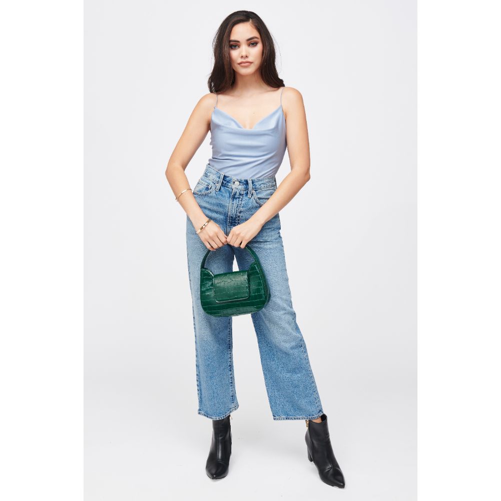 Woman wearing Forest Urban Expressions Esther Shoulder Bag 840611183460 View 4 | Forest