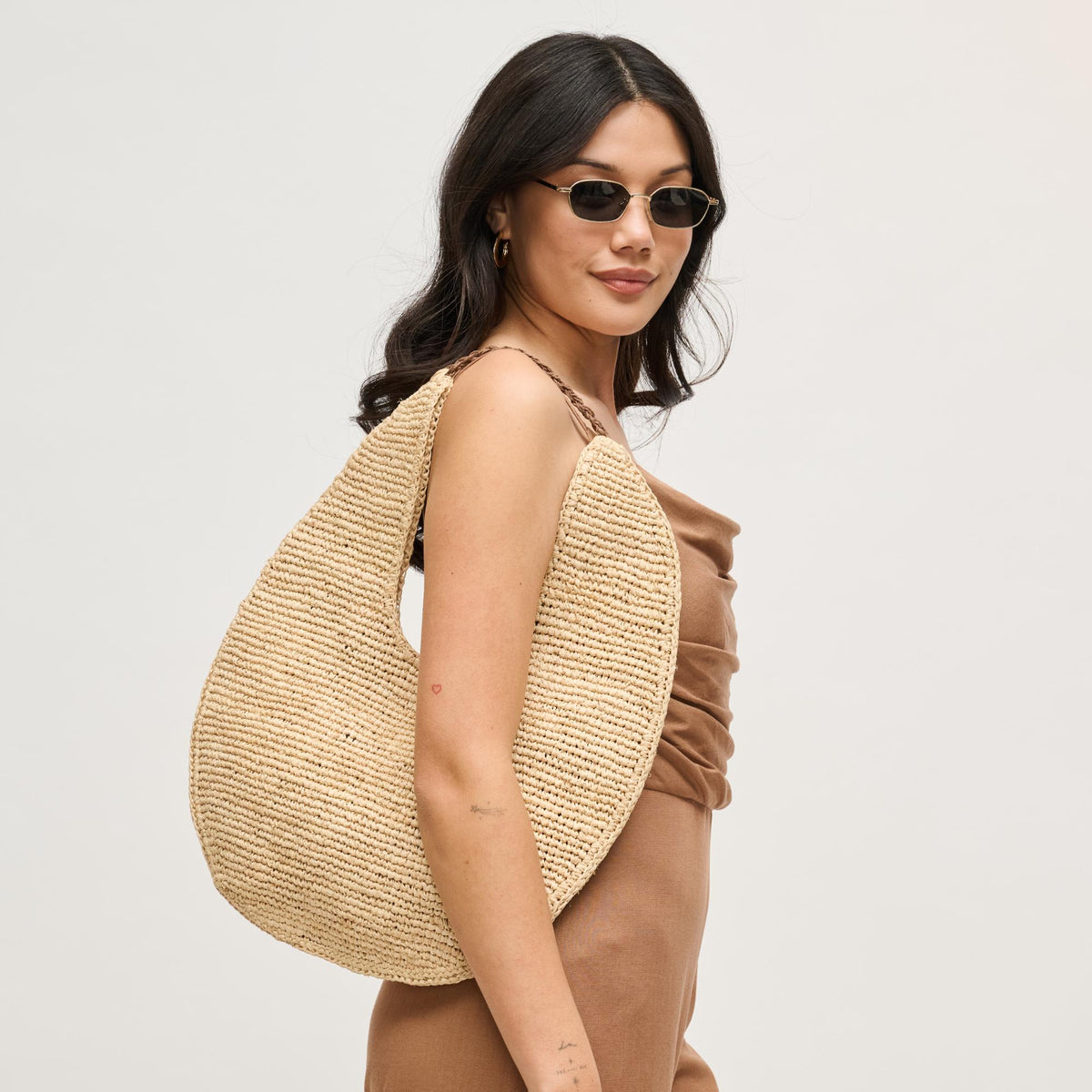 Woman wearing Natural Urban Expressions August Tote 840504204432 View 4 | Natural