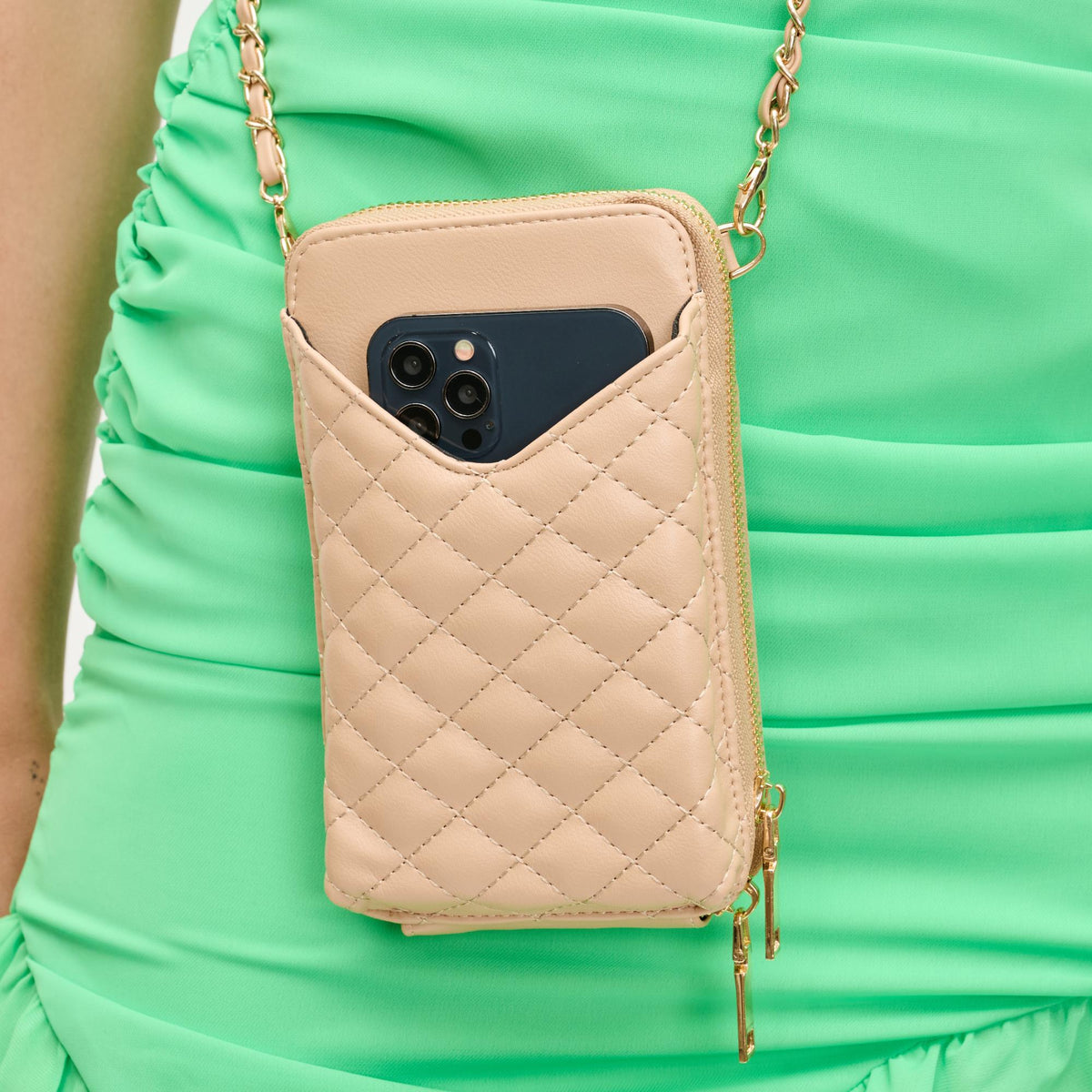 Woman wearing Natural Urban Expressions Bodie Cell Phone Crossbody 840611123374 View 4 | Natural