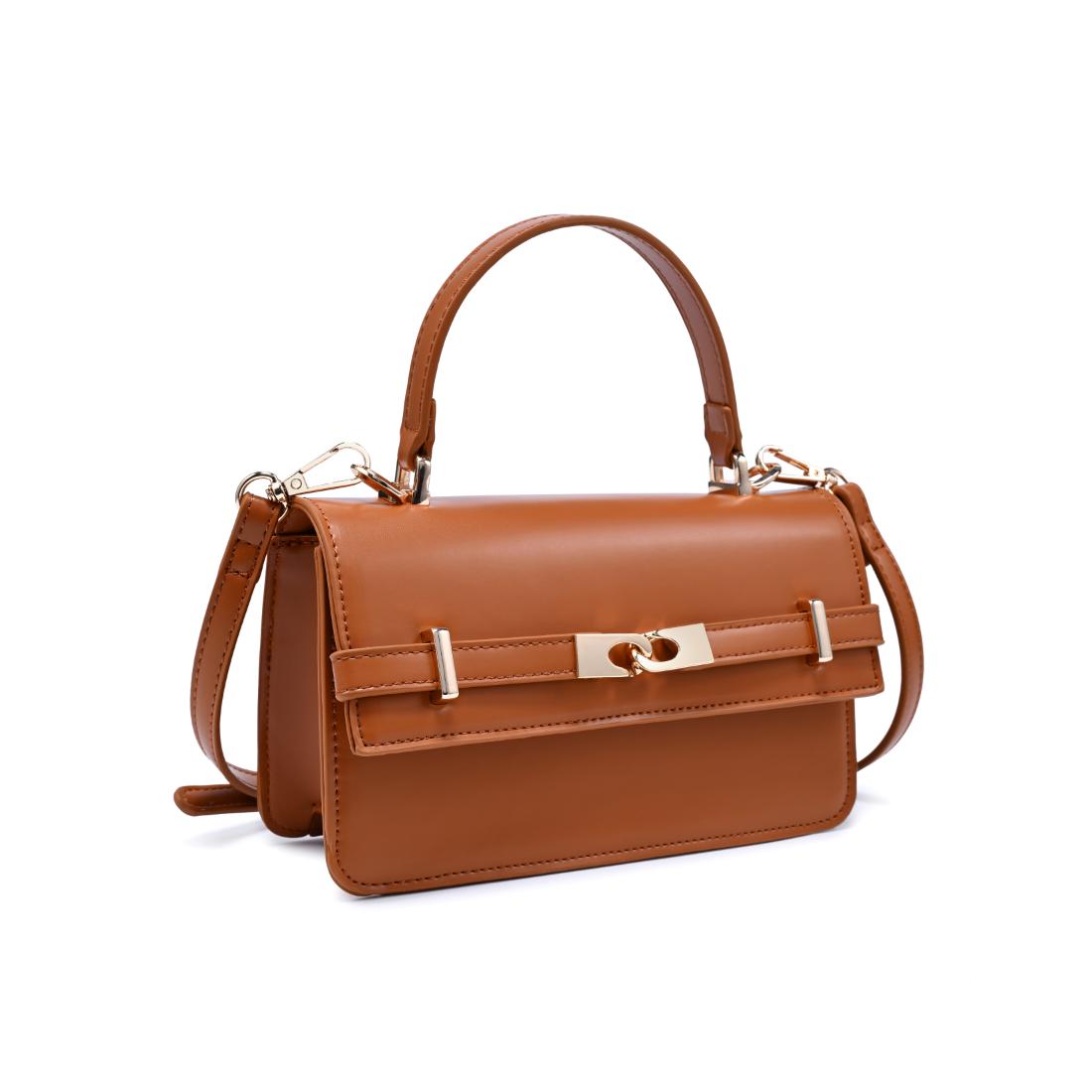 Woman wearing Cognac Urban Expressions Lily Crossbody 840504205811 View 6 | Cognac