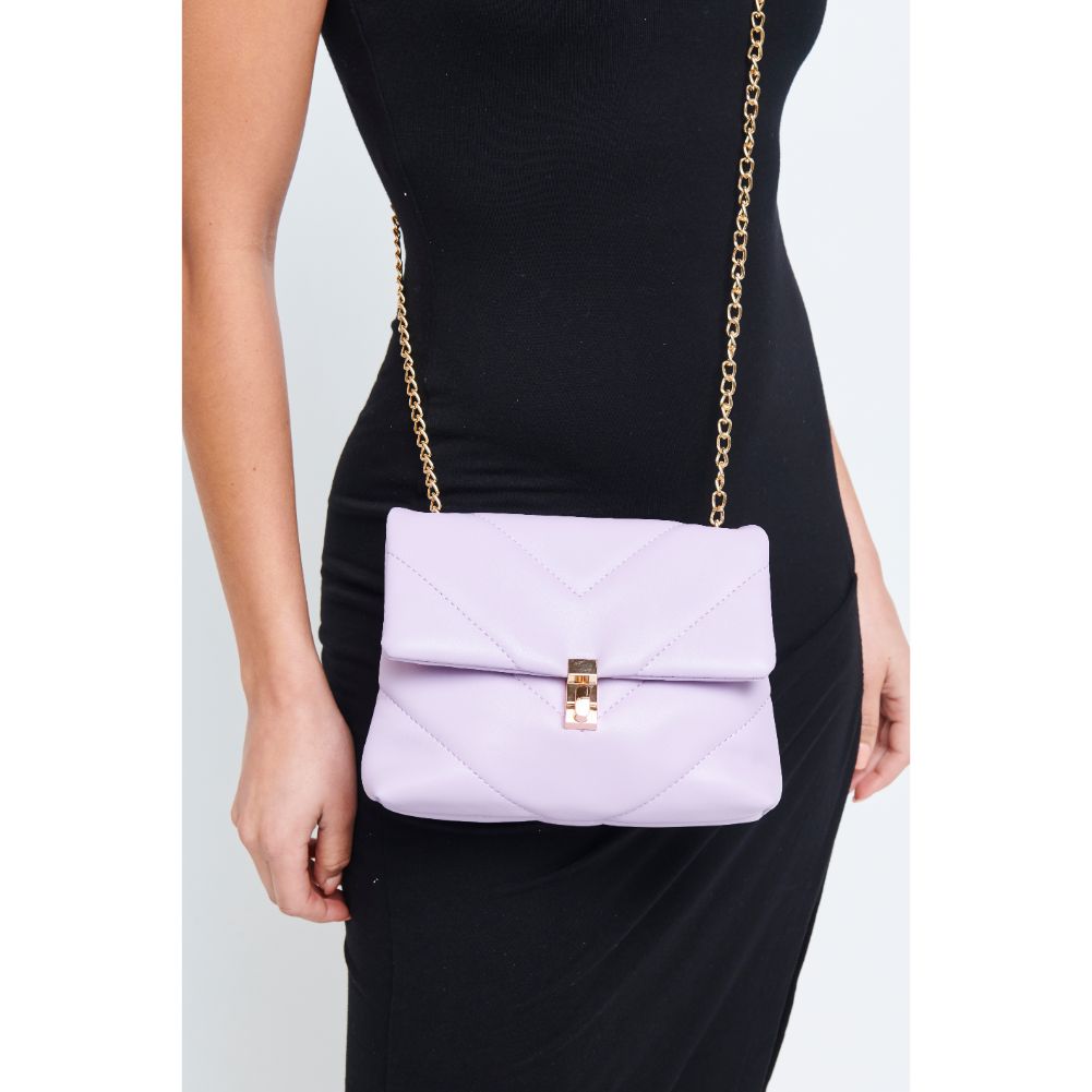 Woman wearing Lilac Urban Expressions Samantha Crossbody 840611178923 View 1 | Lilac