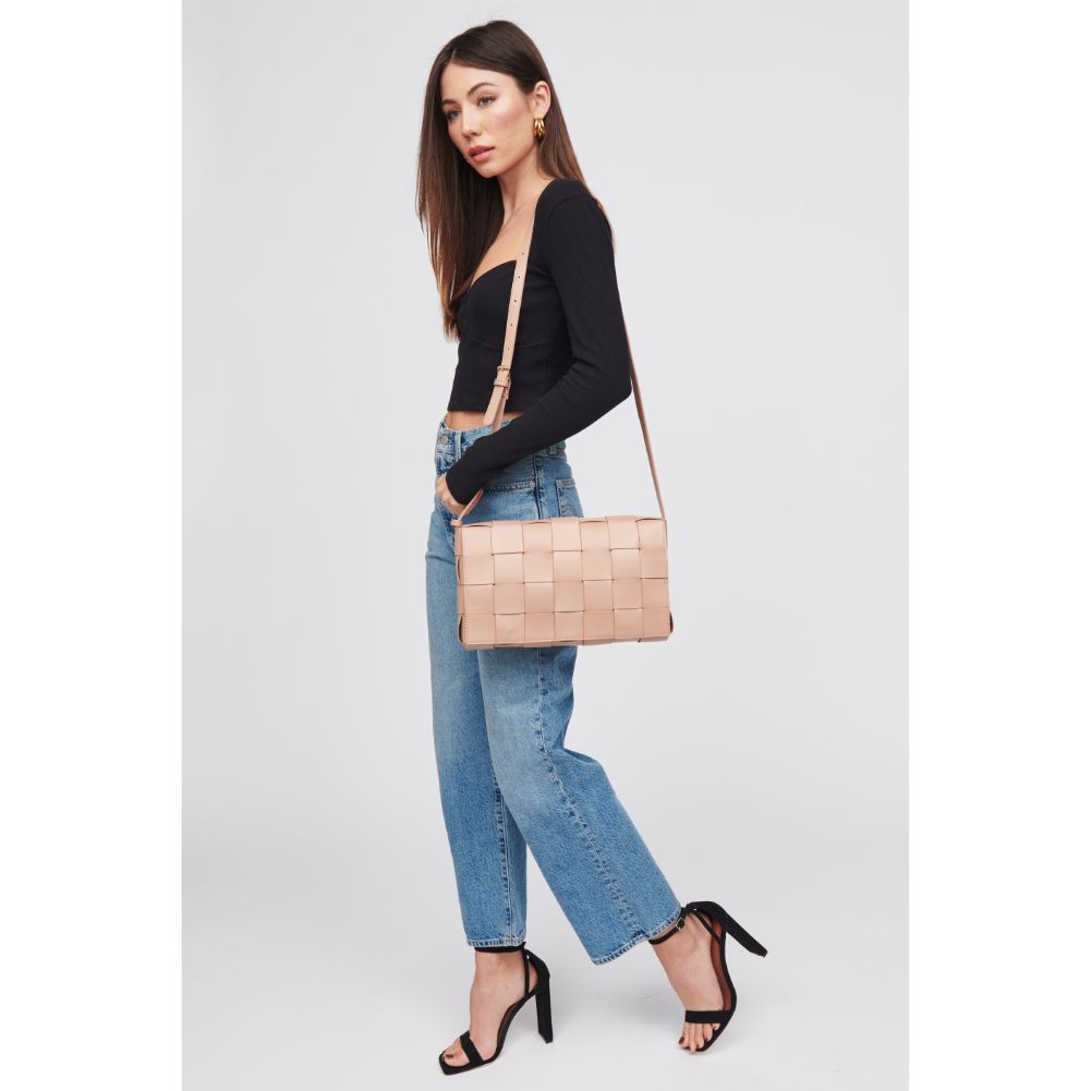 Woman wearing Natural Urban Expressions Olga - Woven Crossbody 818209019323 View 3 | Natural