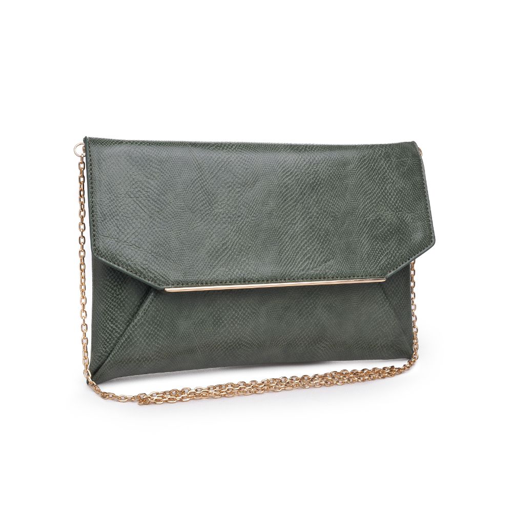 Product Image of Urban Expressions Lena Lizard Clutch 840611174123 View 2 | Forest