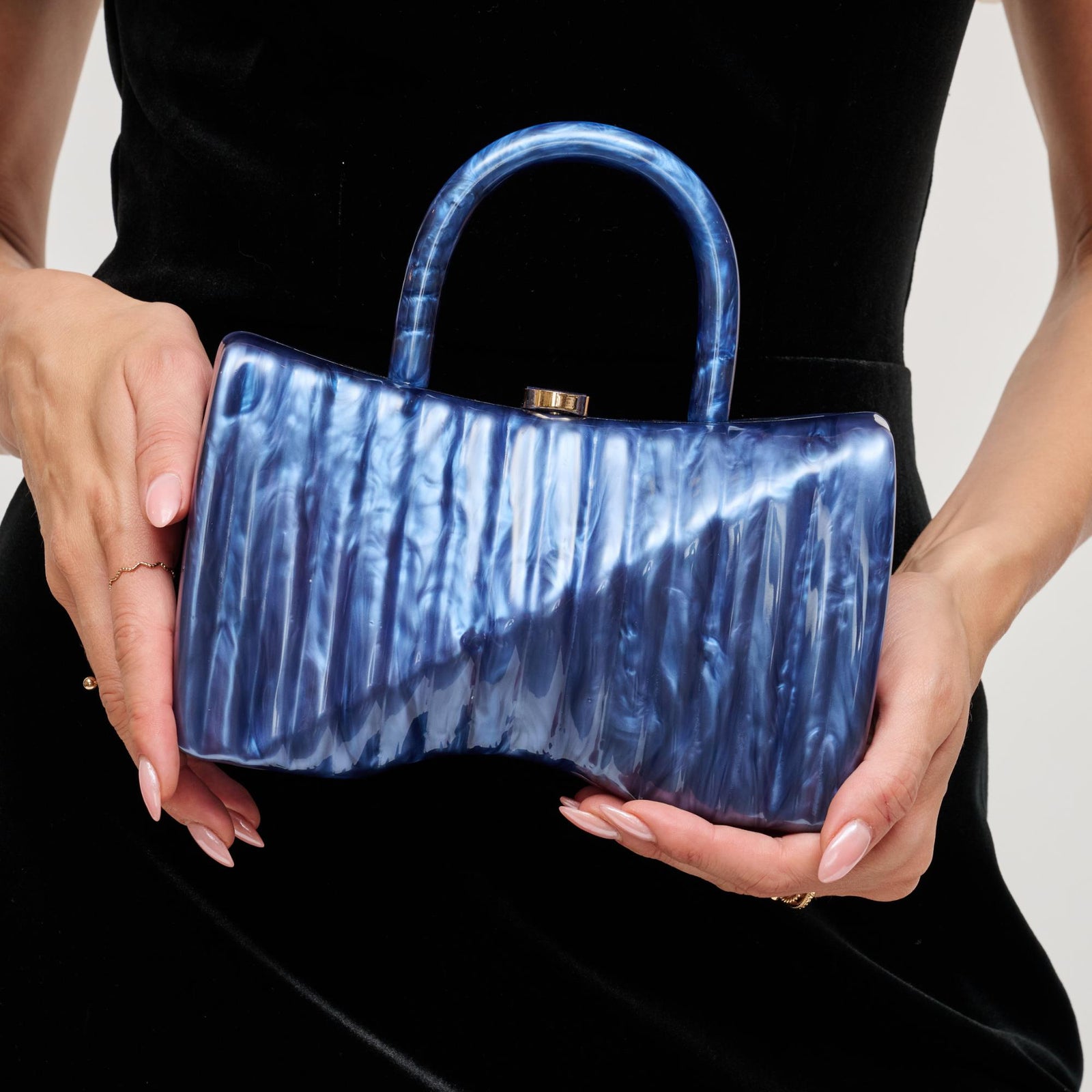 Woman wearing Ivory Urban Expressions Julie Evening Bag 840611198679 View 1 | Ivory