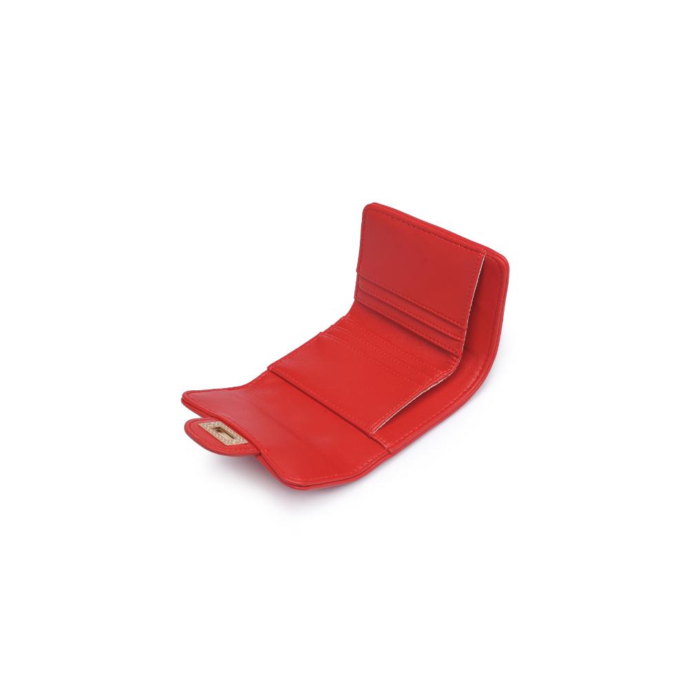 Woman wearing Lipstick Red Urban Expressions Shantel - Quilted Wallet 840611121837 View 9 | Lipstick Red