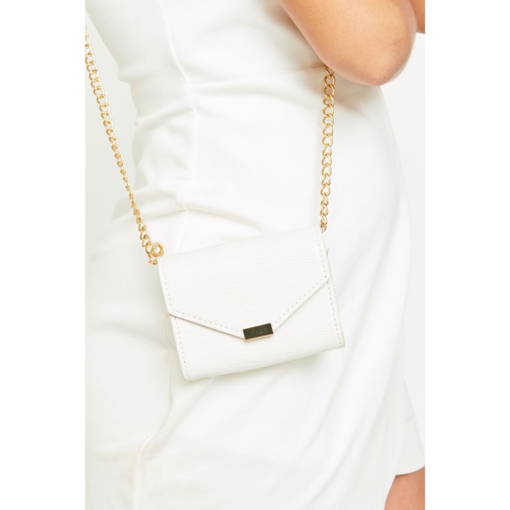 Woman wearing White Urban Expressions Jasmine Mini Bag 840611181251 View 2 | White