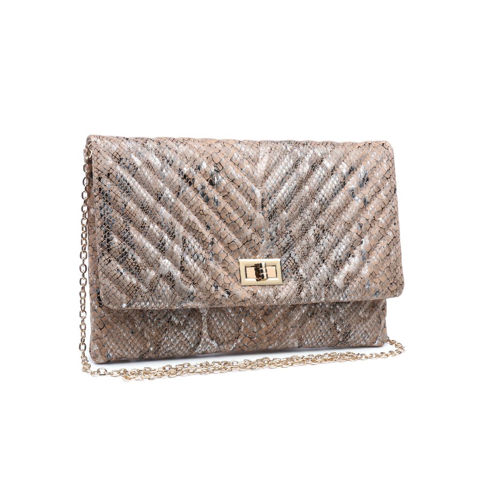 Product Image of Urban Expressions Victoria Snake Clutch NA-840611163707 View 2 | Natural