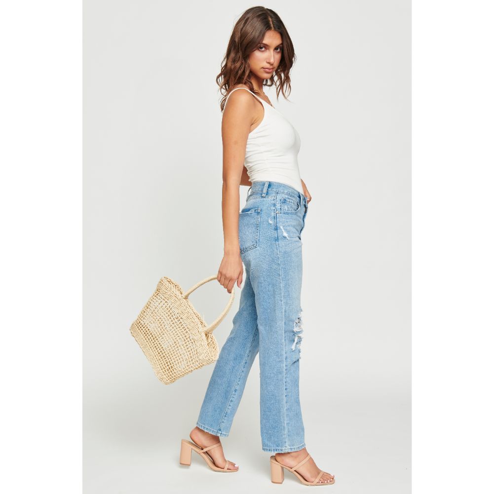 Woman wearing Ivory Urban Expressions Siona Tote NA-840611161895 View 3 | Ivory