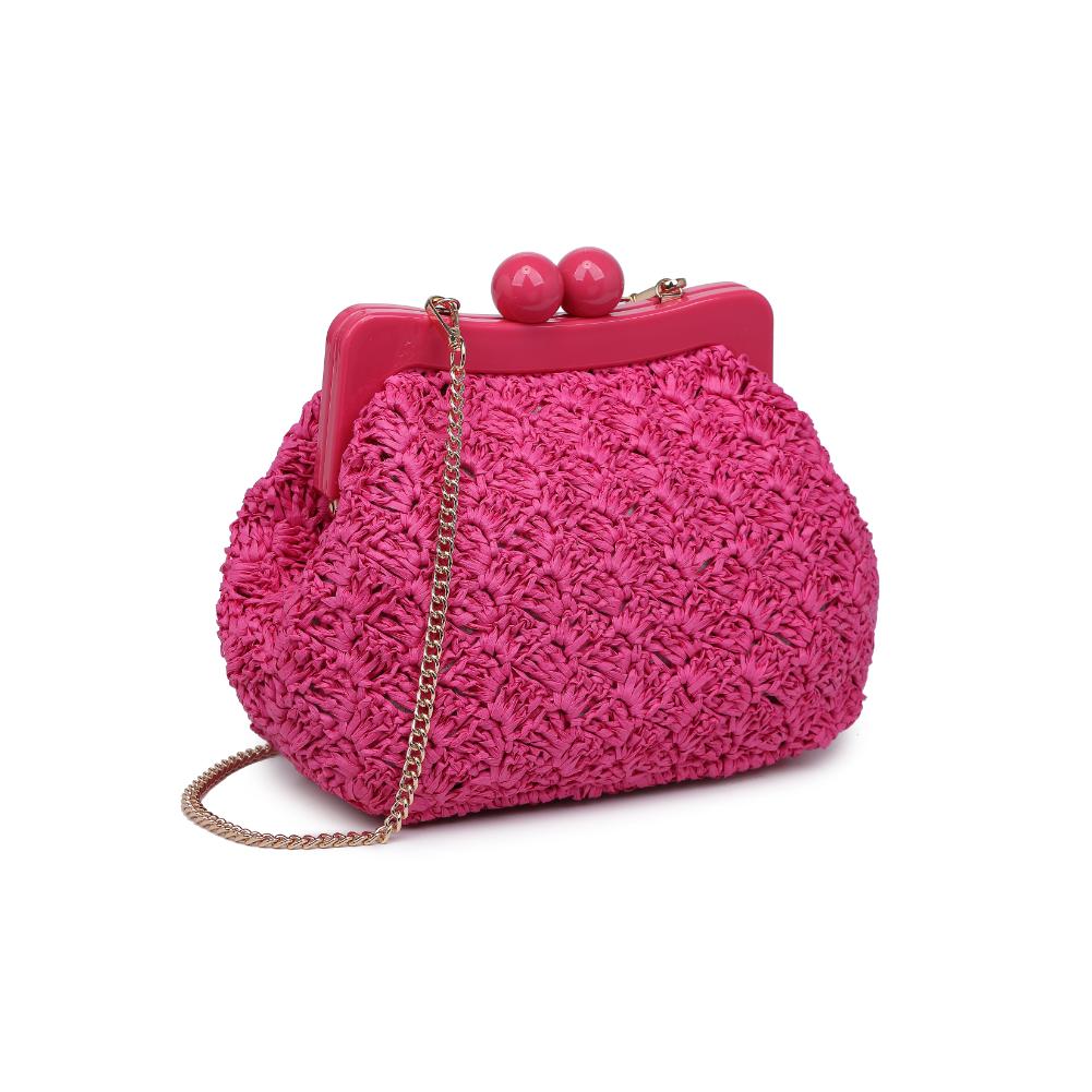 Woman wearing Hot Pink Urban Expressions Naomi Crossbody 840611119674 View 6 | Hot Pink