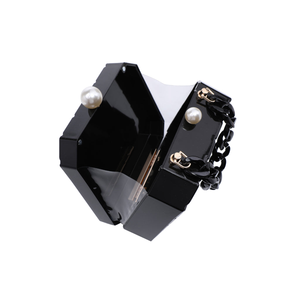 Product Image of Urban Expressions Pearl Minaudiere 818209010542 View 8 | Black