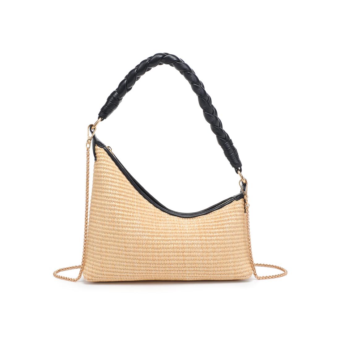 Urban Expressions Taylor - Straw Shoulder Bag 840504216220 View 1 | Natural Black