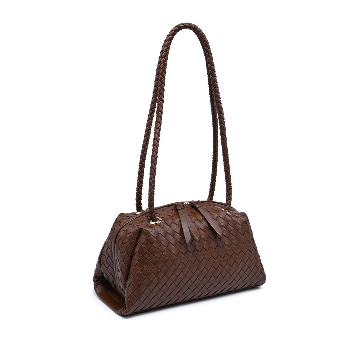 Woman wearing Chocolate Urban Expressions Chloe Shoulder Bag 840504204395 View 6 | Chocolate