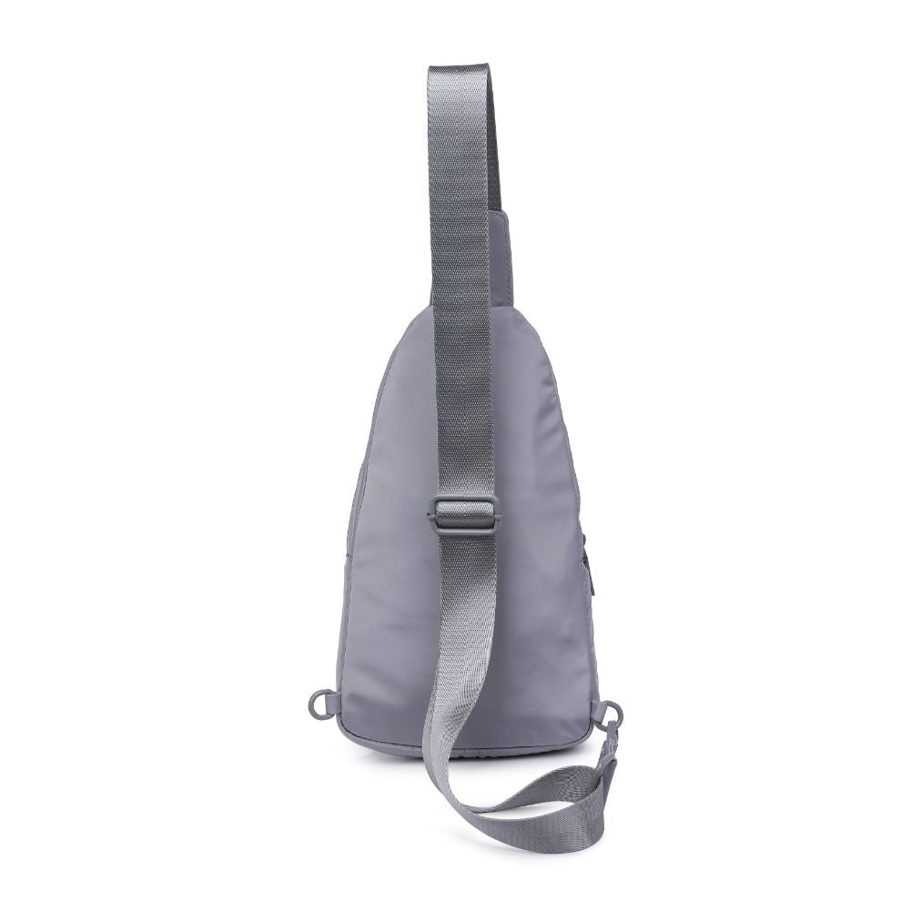 Woman wearing Grey Urban Expressions Walker - Nylon Sling Backpack 840611110664 View 7 | Grey