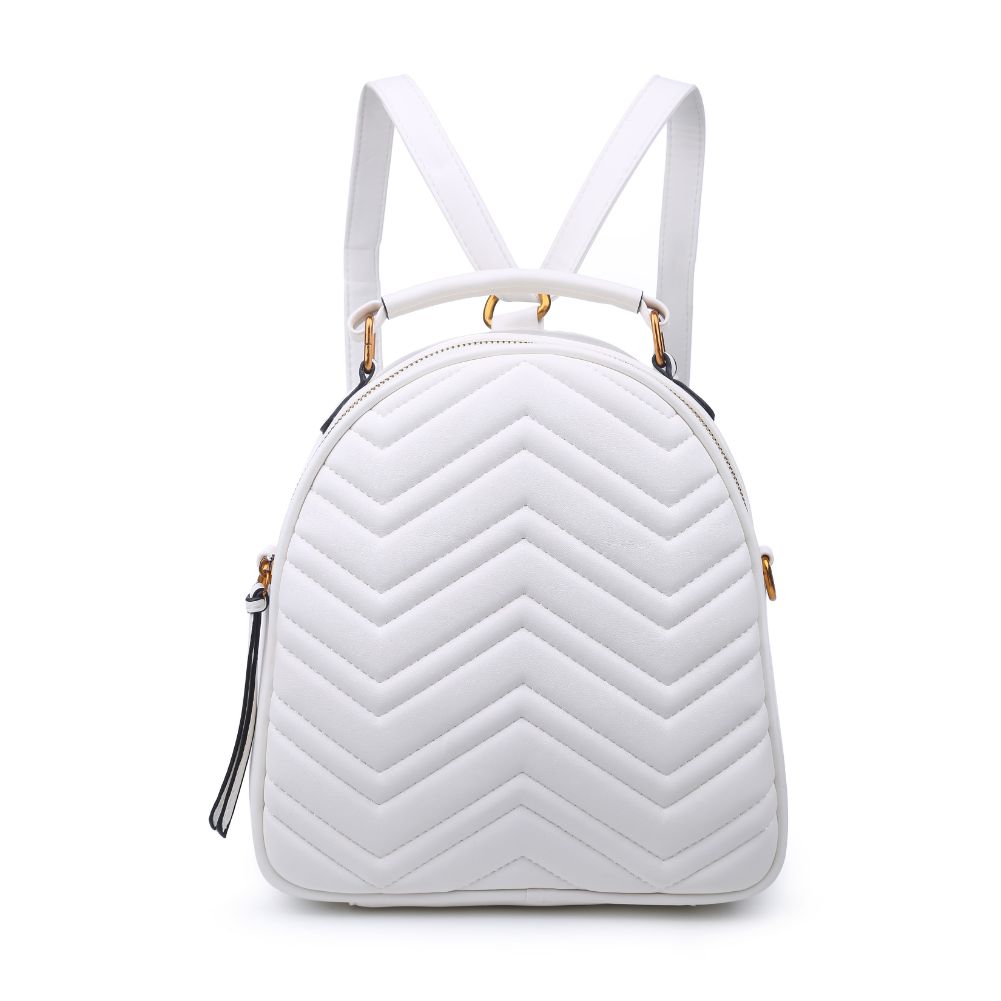 Product Image of Urban Expressions Cameron V Stitch Single Zip Backpack 840611168566 View 1 | White