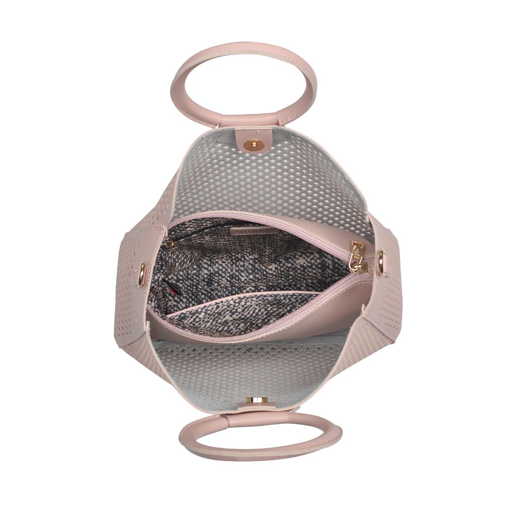 Woman wearing Blush Urban Expressions Jaclyn Satchel 840611169655 View 9 | Blush