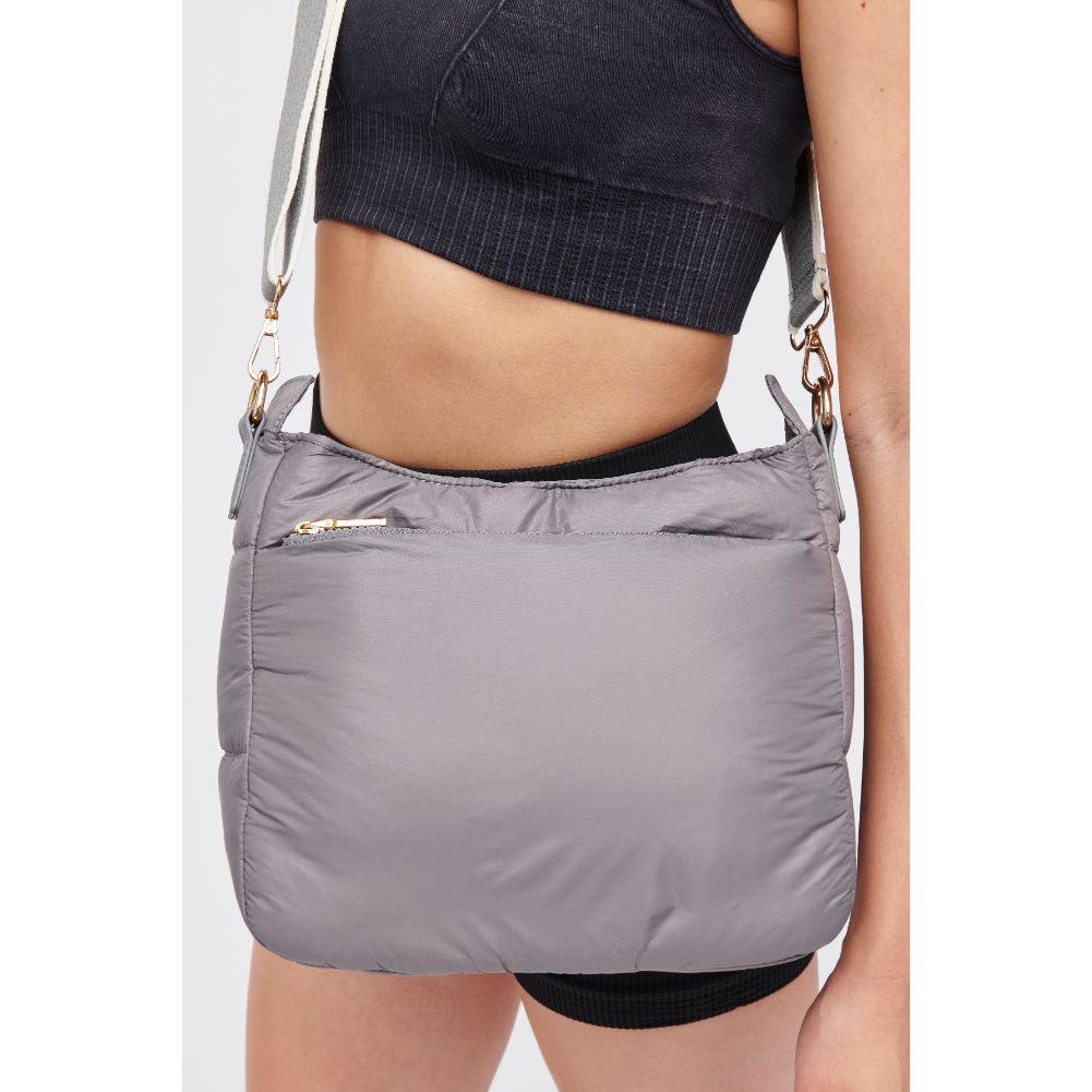 Woman wearing Grey Urban Expressions Verna Crossbody 840611184986 View 2 | Grey