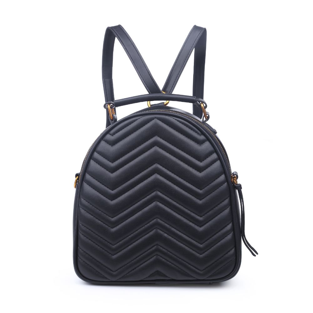 Product Image of Urban Expressions Cameron V Stitch Single Zip Backpack 840611168504 View 1 | Black