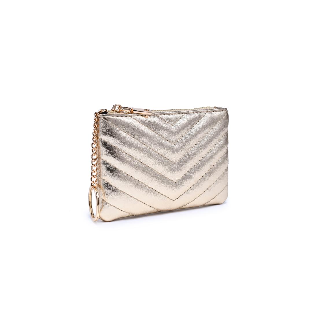 Woman wearing Gold Urban Expressions Mackenzie Wallet 840504203886 View 6 | Gold