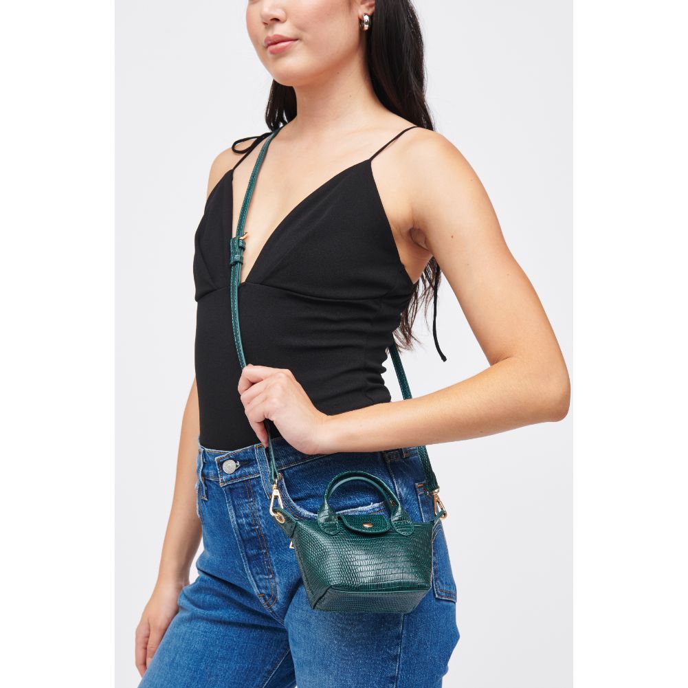 Woman wearing Hunter Green Urban Expressions Hayley Mini Bag 840611185709 View 2 | Hunter Green