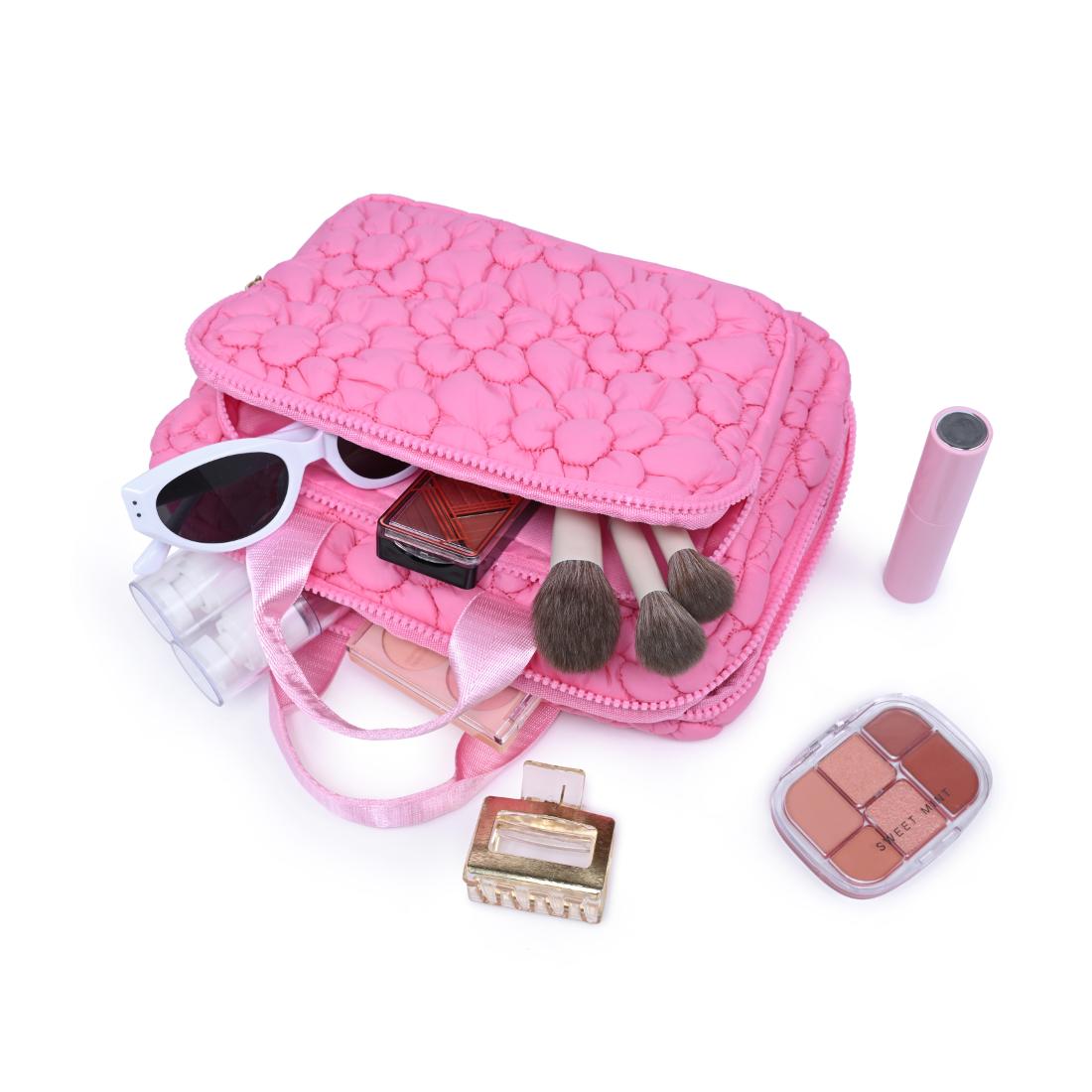 Woman wearing Pink Urban Expressions Petal Plush - Nylon Travel Organizer 840611195166 View 1 | Pink