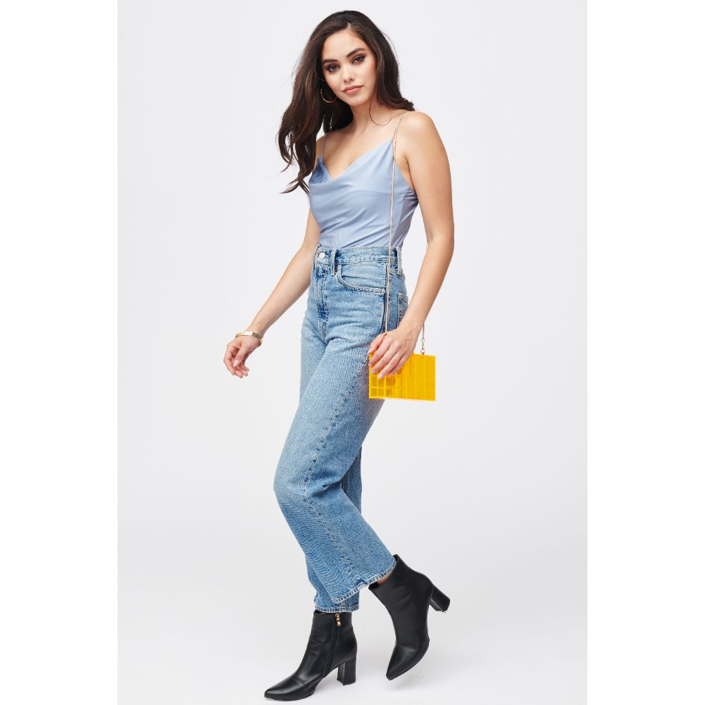 Woman wearing Mandarin Urban Expressions Nisha Evening Bag 840611184450 View 4 | Mandarin