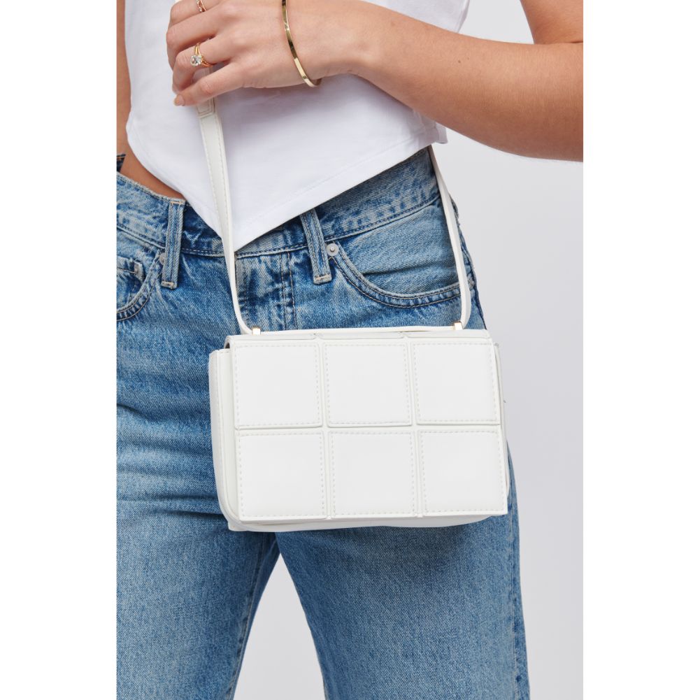 Woman wearing White Urban Expressions Amanda Crossbody 818209016063 View 1 | White