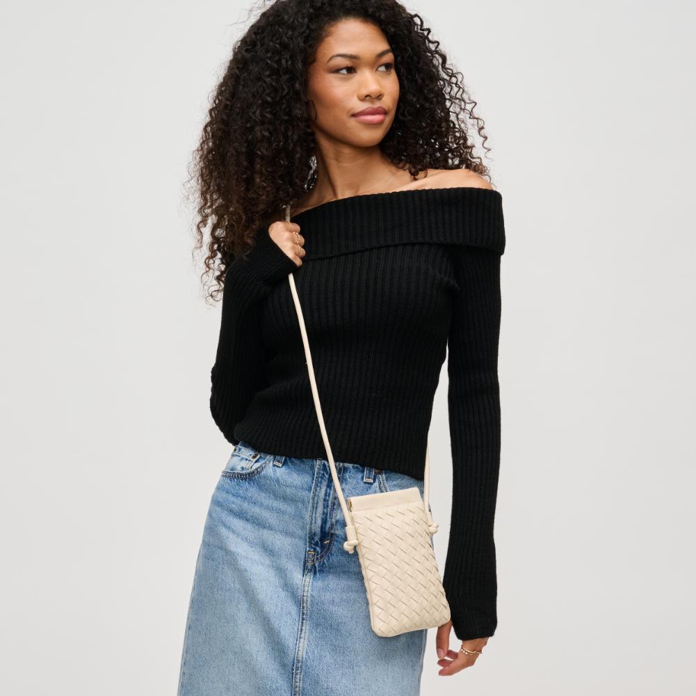 Woman wearing Oatmilk Urban Expressions Jackie Crossbody 840611141965 View 1 | Oatmilk