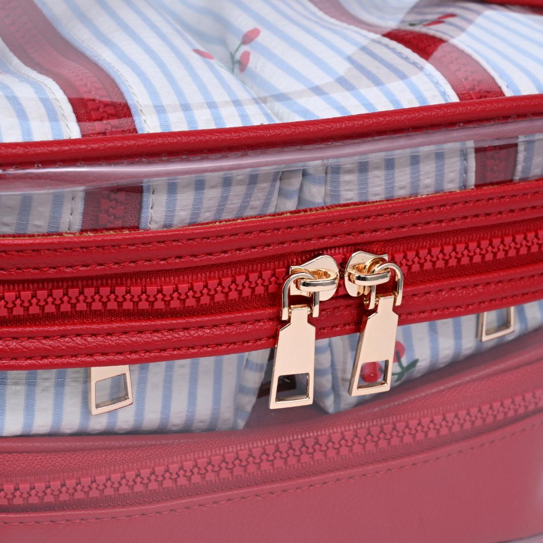 Urban Essentials Cherry Lane - 4 Piece Train Case Set 840504215759 View 8 | Blue Cherry