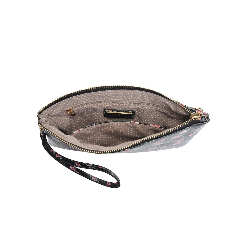 Product Image of Urban Expressions Joan Floral Wristlet 840611181121 View 8 | Black