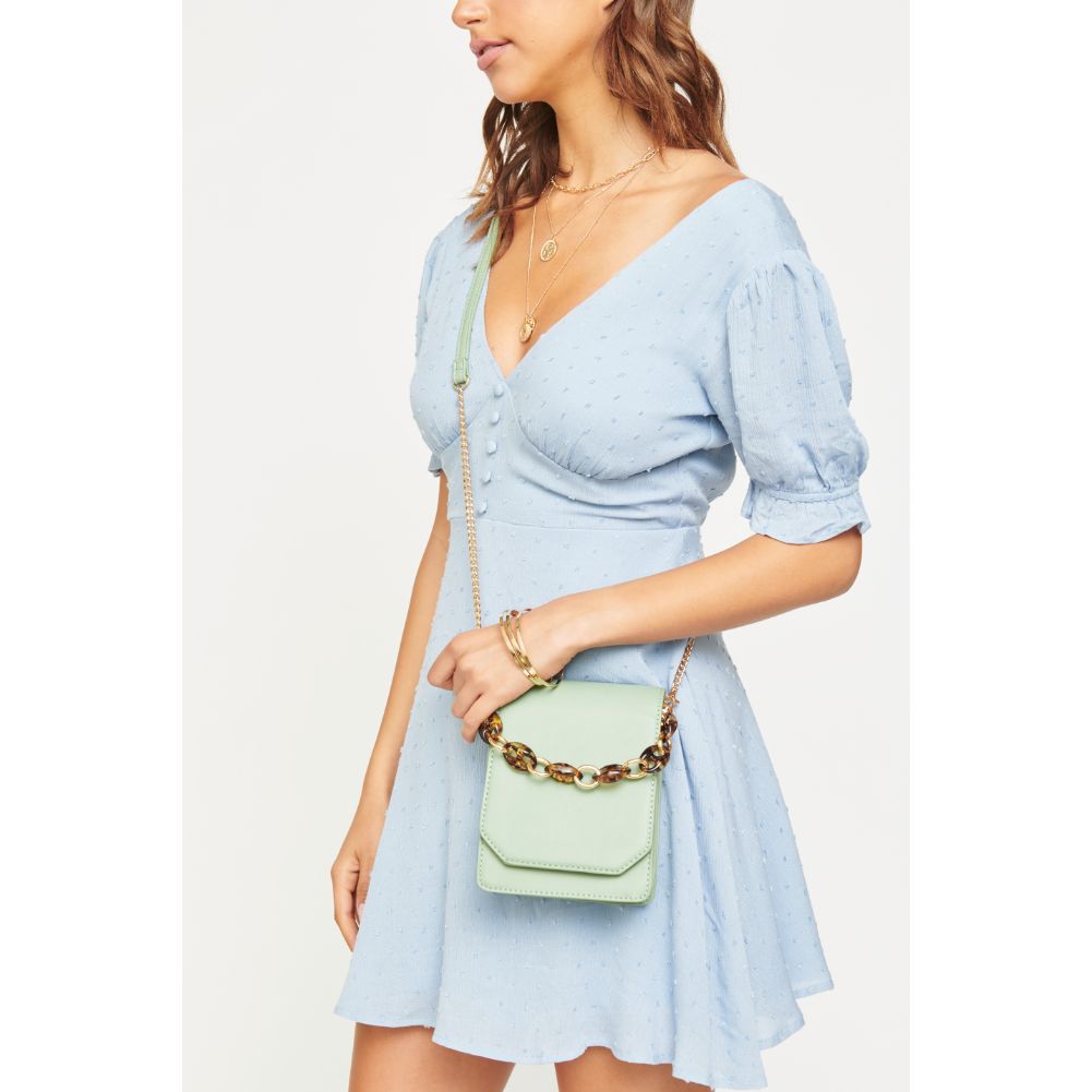 Woman wearing Mint Urban Expressions Bobbie Crossbody 840611169938 View 1 | Mint