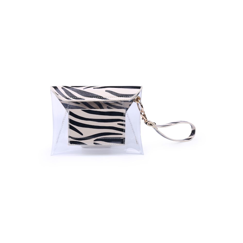 Product Image of Urban Expressions Reese Zebra Wristlet NA-840611163400 View 3 | Zebra