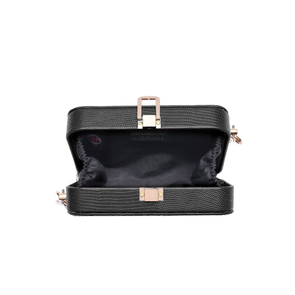 Product Image of Urban Expressions Gwen Lizard Evening Bag 840611173959 View 5 | Black