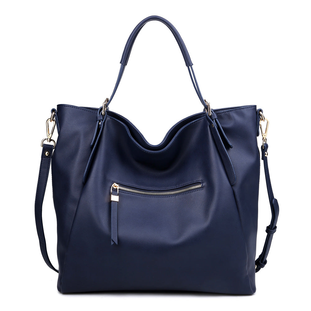 Product Image of Urban Expressions Jak Pebble Tote NA-840611155207 View 3 | Navy