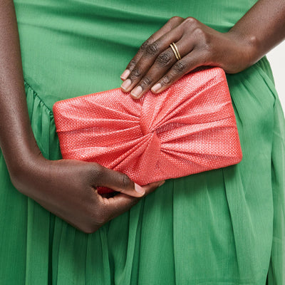 Woman wearing Red Urban Expressions Serenity Evening Bag 840504206337 View 1 | Red