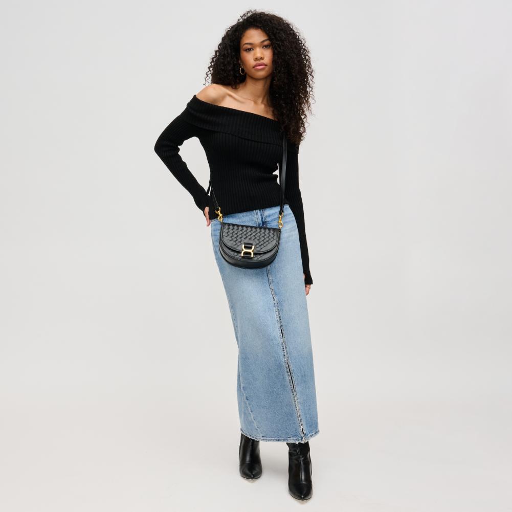Woman wearing Black Urban Expressions Alise Crossbody 840611194008 View 3 | Black