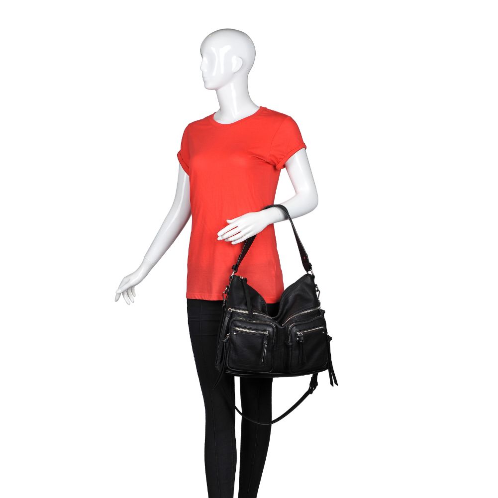 Product Image of Urban Expressions Barbara Hobo 840611164490 View 5 | Black