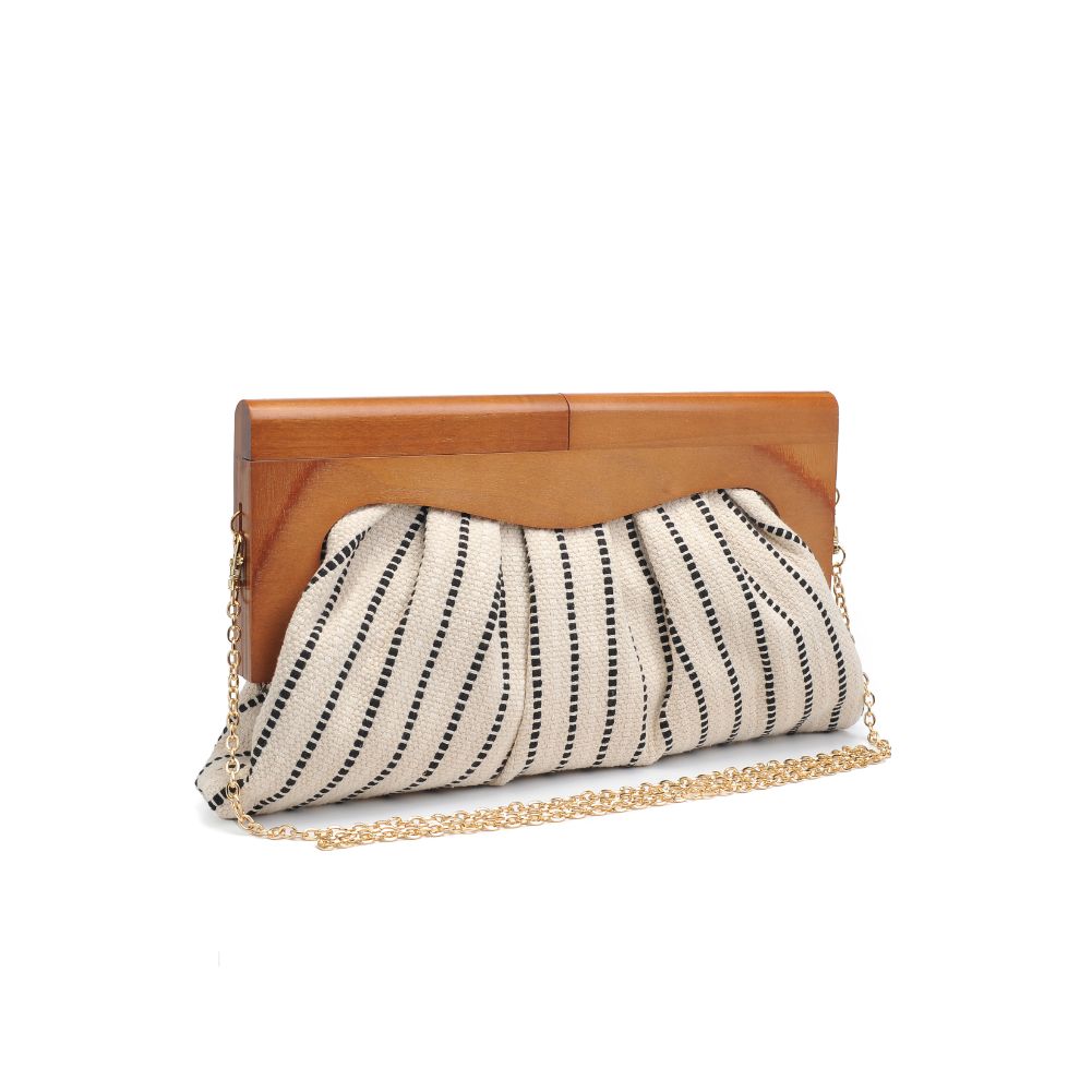 Product Image of Urban Expressions Calypso Clutch 840611182166 View 6 | Black White Stripe