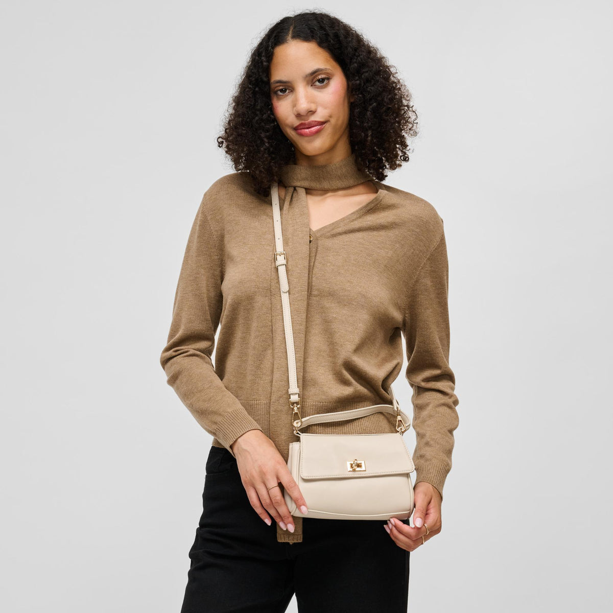 Woman wearing Bone Urban Expressions Estee Crossbody 840504214844 View 2 | Bone